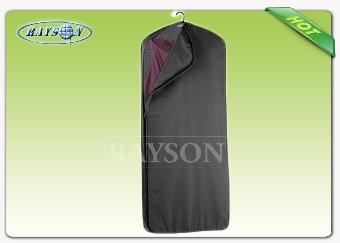 Dust Proof Wedding Dress Garment Bag With Zipper White / Black Color Non Woven Fabric Bags