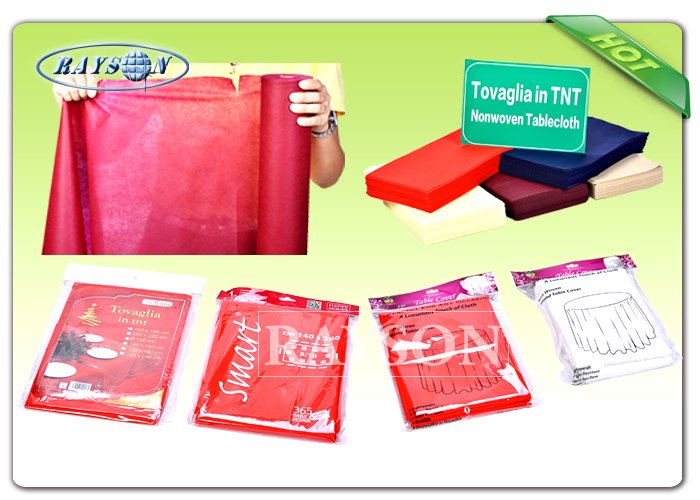 Biodegradable Anti Bacteria Spunbonded Non Woven Fabric TNT Tablecloth / Cover Widely Use In Italy
