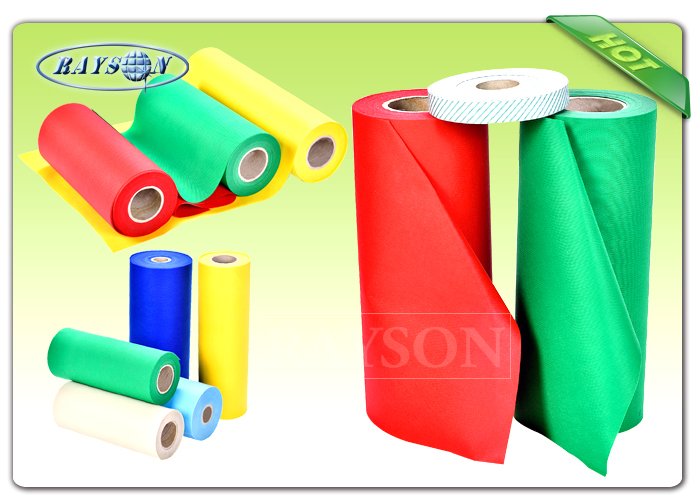 Red Green White PP Spunbond Non Woven Fabric For / Shopping Bag / Packing Pocket Spring