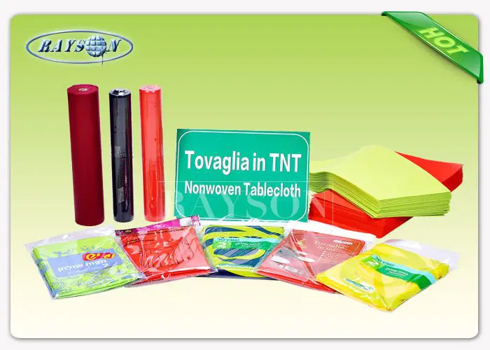 Automatic Machine Cutting Colorful Non Woven Tablecloth Polypropylene Table Cover
