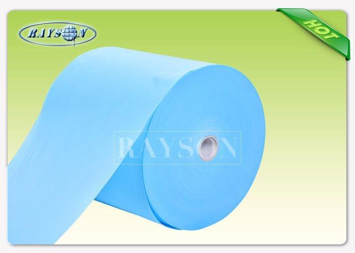 Blue White Color Range PP Spunbond Non Woven Fabric For Bedsheet Wipe Slipper