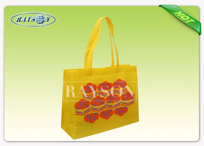Colorful Long Handle PP Non Woven Bags For Supermarket / Cloth Store