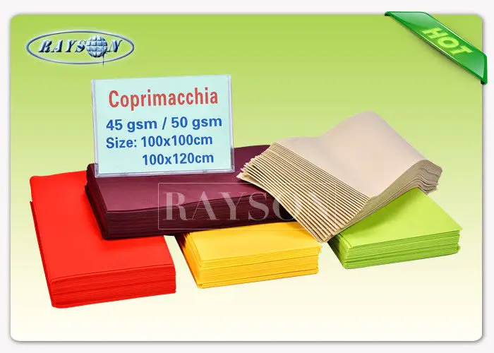 Deposable 45 gsm Small Roll Non Woven Tablecloth 100% Fresh Polypropylene
