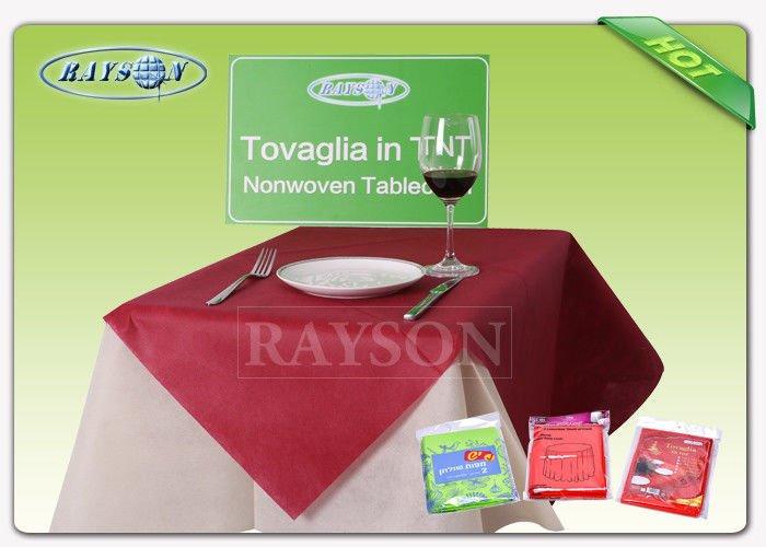 Soft feeling and non toxic SBPP non woven tablecloth in 45gr / 50gr / 60gr