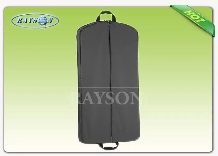 Dust Proof Wedding Dress Garment Bag With Zipper White / Black Color Non Woven Fabric Bags