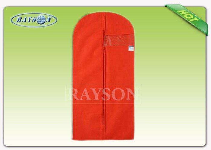 Black Red Garment Packaging Bag With Name Card Window , Non Woven Cloth Bags