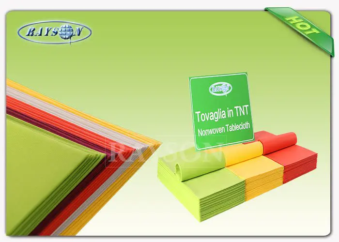 Square Size Waterproof 45g to 70g Tnt Non Woven Table Cover Disposable Tablecloths