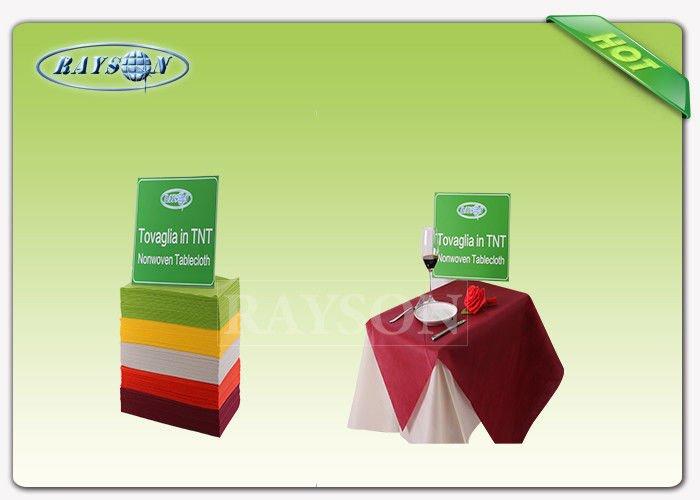 Fancy 45g - 70gsm Round Heat Resistant Colorful Disposable Table Cloth For Dining Used