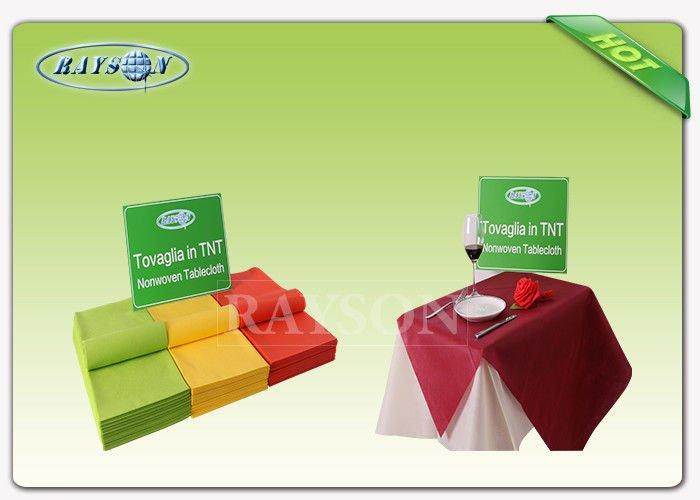 Fancy 45g - 70gsm Round Heat Resistant Colorful Disposable Table Cloth For Dining Used