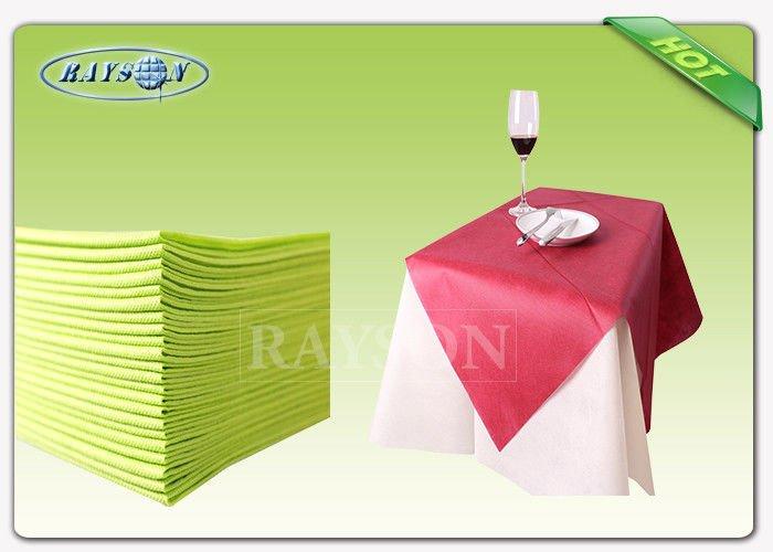 Customized Wedding Docaration Colorful 100% Polypropylene Non Woven Fabric Table Cloth For Wedding