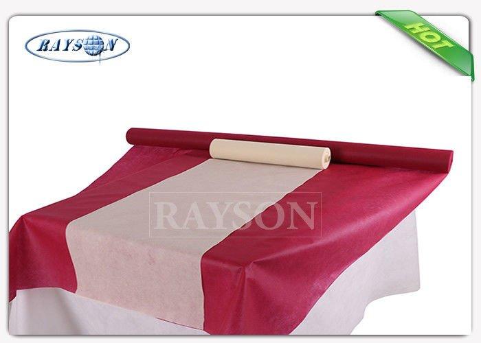 Various Color Golden Printing Decoration PP Non Woven Tablecloth / Table Cover